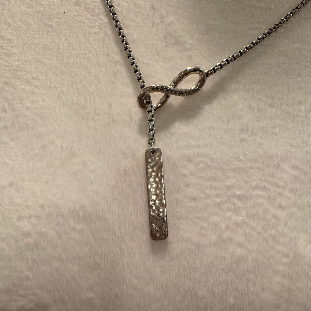 JAI BY JOHN HARDY 36” Silver Infinity Drop Necklace NEW